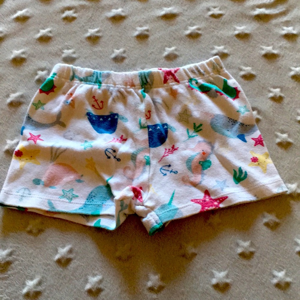 8/15 Seaworld print loose fit shorts